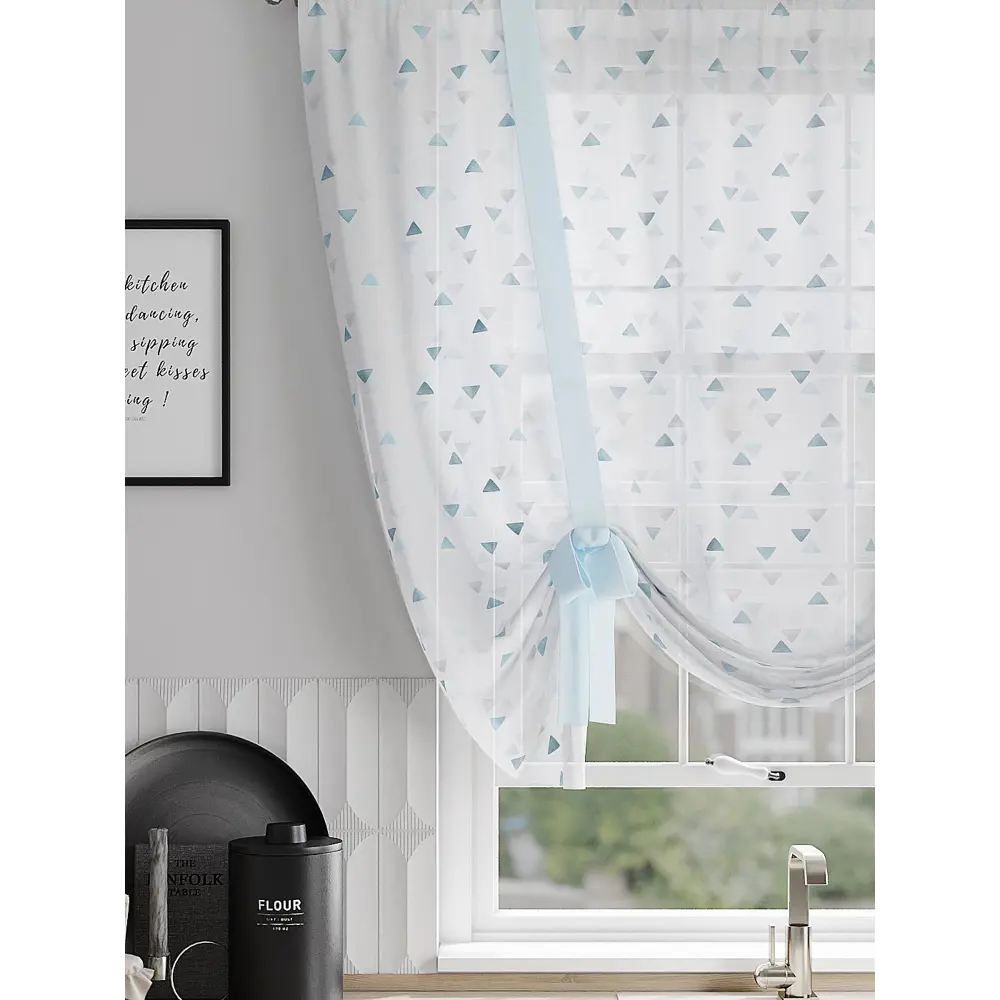 Фото 3 Тюль на шторной ленте At Home Рилмонс 150x150 см цвет белый Фото 3 Тюль на шторной ленте At Home Рилмонс 150x150 см цвет белый