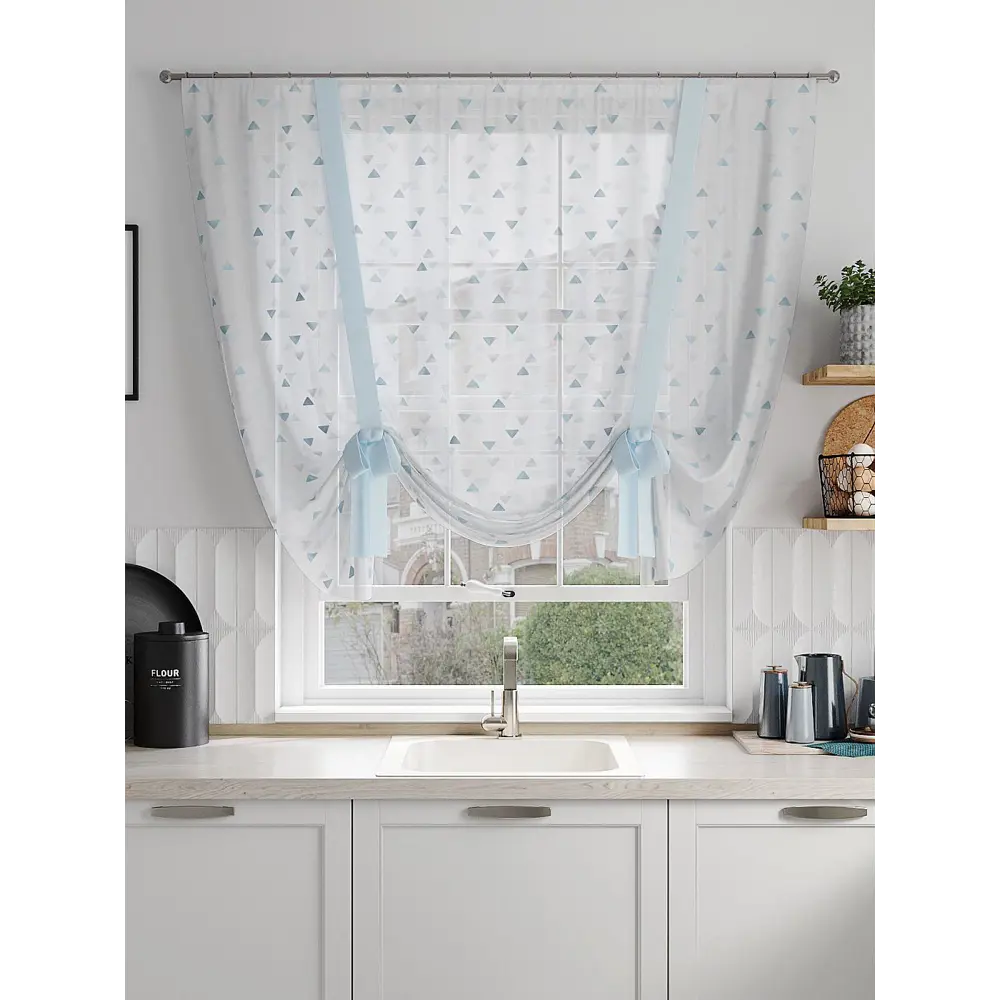 Фото 2 Тюль на шторной ленте At Home Рилмонс 150x150 см цвет белый Фото 2 Тюль на шторной ленте At Home Рилмонс 150x150 см цвет белый