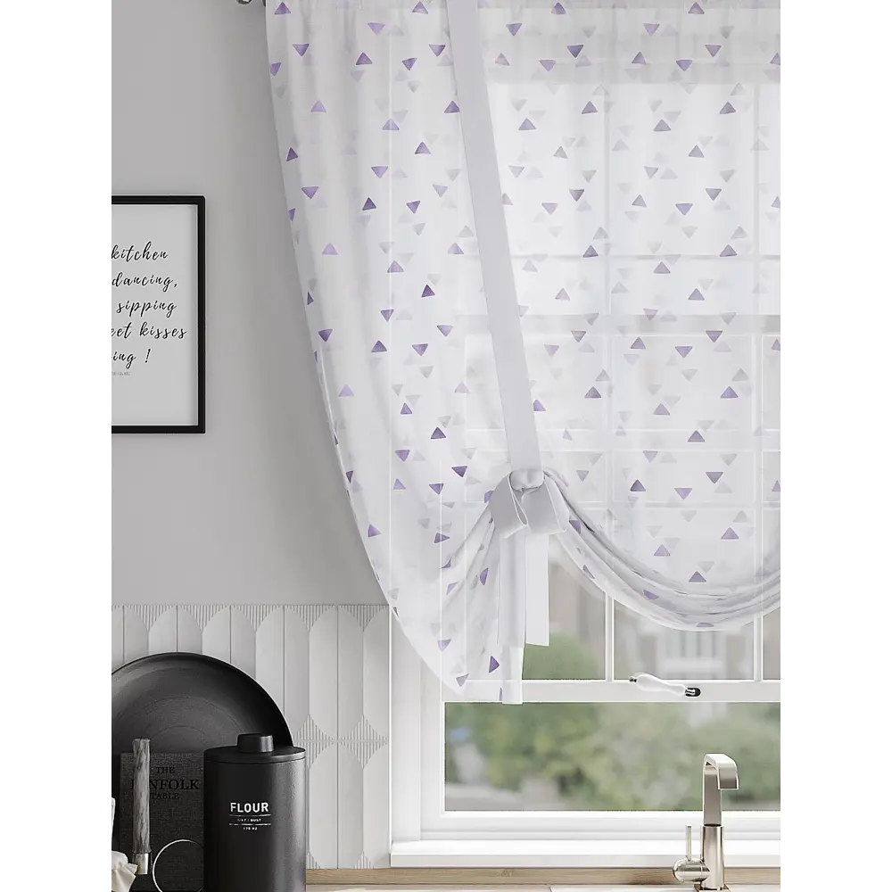 Фото 3 Тюль на шторной ленте At Home Шенкренс 150x150 см цвет белый Фото 3 Тюль на шторной ленте At Home Шенкренс 150x150 см цвет белый