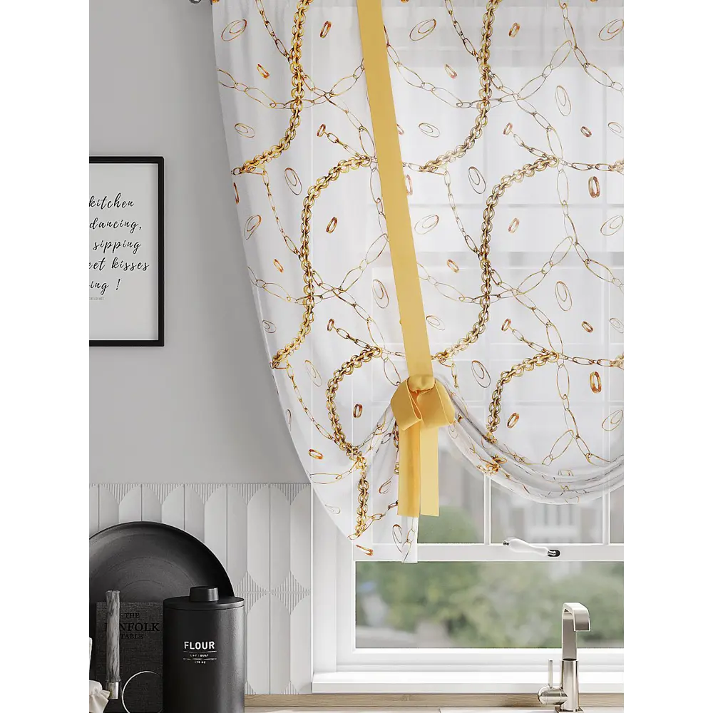 Фото 3 Тюль на шторной ленте At Home Танмиронс 150x150 см цвет белый Фото 3 Тюль на шторной ленте At Home Танмиронс 150x150 см цвет белый