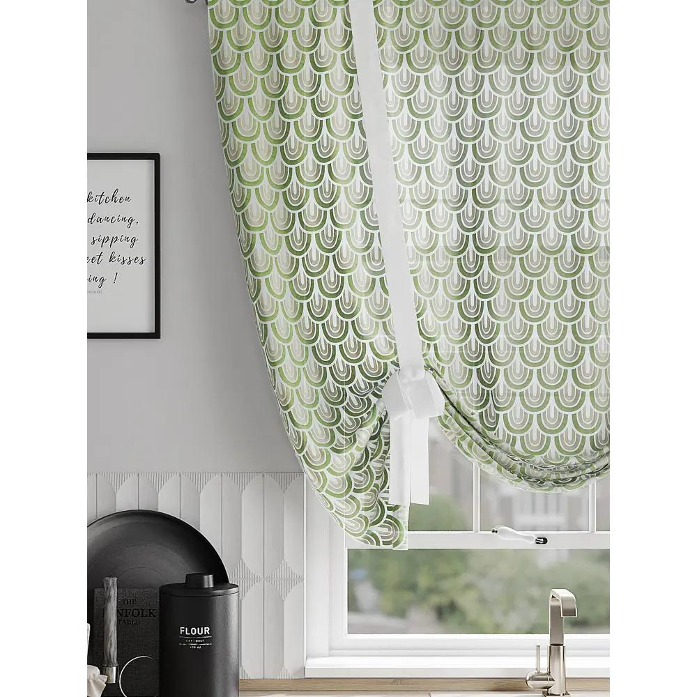 Фото 3 Тюль на шторной ленте At Home Шенлиркс 150x150 см цвет белый Фото 3 Тюль на шторной ленте At Home Шенлиркс 150x150 см цвет белый