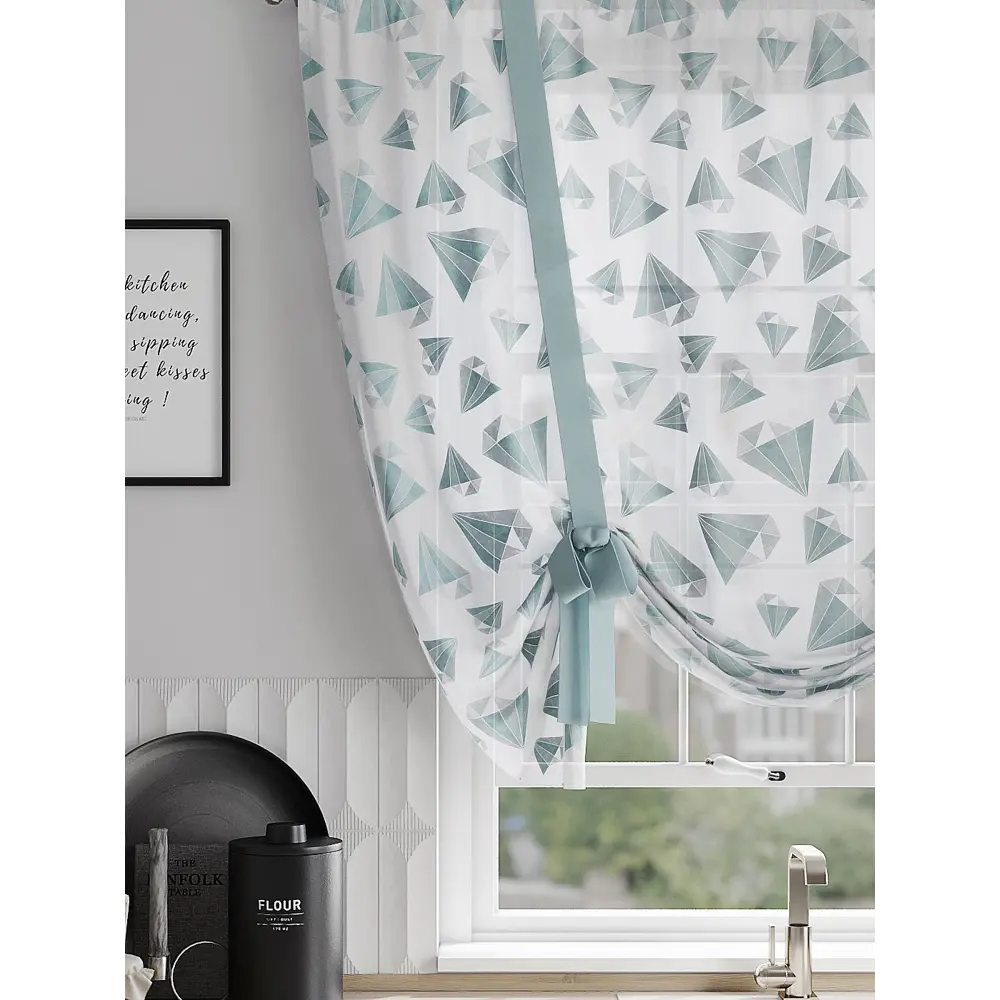 Фото 3 Тюль на шторной ленте At Home Кронмикс 150x150 см цвет белый Фото 3 Тюль на шторной ленте At Home Кронмикс 150x150 см цвет белый