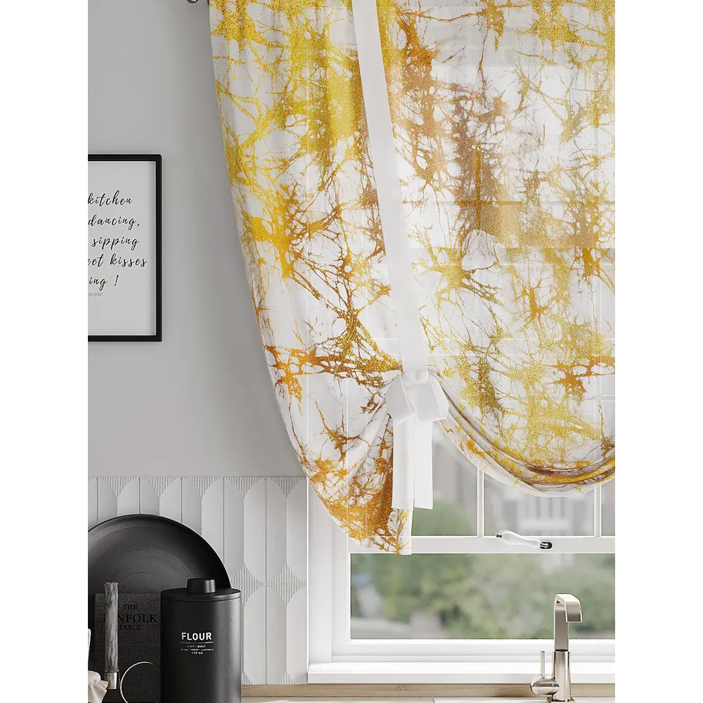 Фото 3 Тюль на шторной ленте At Home Намренс 150x150 см цвет белый Фото 3 Тюль на шторной ленте At Home Намренс 150x150 см цвет белый