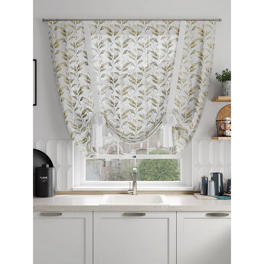 Фото 2 Тюль на шторной ленте At Home Сенмикрос 150x150 см цвет белый Фото 2 Тюль на шторной ленте At Home Сенмикрос 150x150 см цвет белый