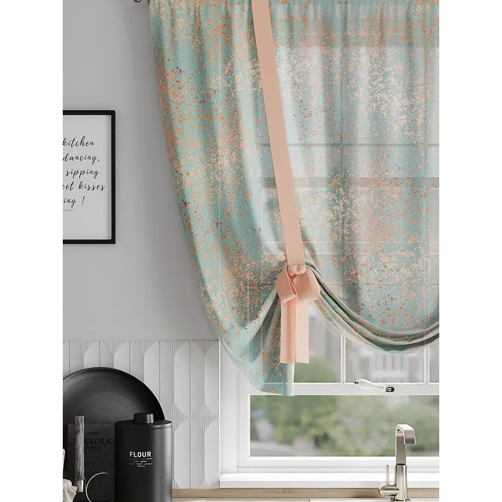 Фото 3 Тюль на шторной ленте At Home Лорнифрос 150x150 см цвет розовый