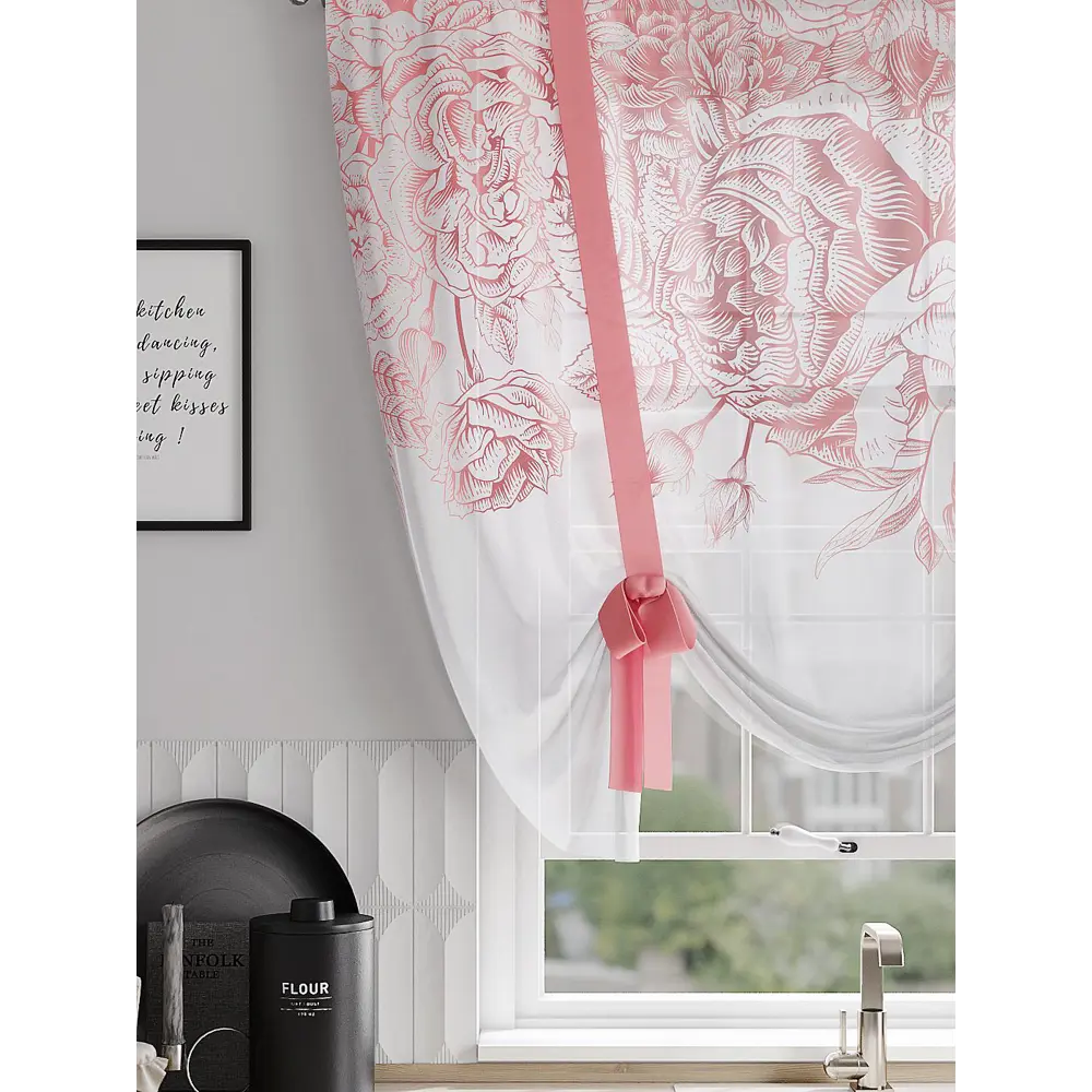 Фото 3 Тюль на шторной ленте At Home Линмакс 150x150 см цвет белый