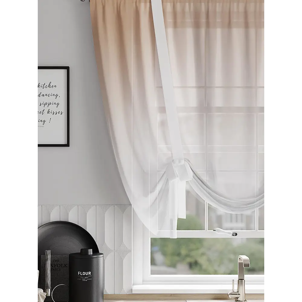 Фото 3 Тюль на шторной ленте At Home Риманрис 150x150 см цвет белый Фото 3 Тюль на шторной ленте At Home Риманрис 150x150 см цвет белый