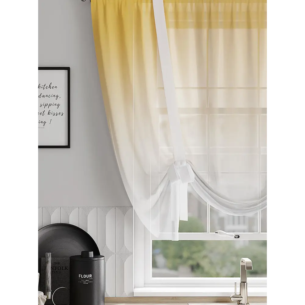 Фото 3 Тюль на шторной ленте At Home Линормир 150x150 см цвет белый Фото 3 Тюль на шторной ленте At Home Линормир 150x150 см цвет белый