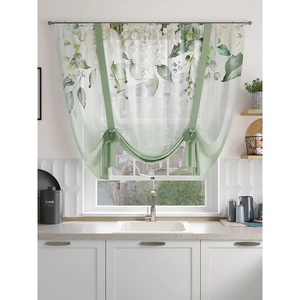 Фото 3 Тюль на шторной ленте At Home Денвиркас 150x150 см цвет бежевый Фото 3 Тюль на шторной ленте At Home Денвиркас 150x150 см цвет бежевый