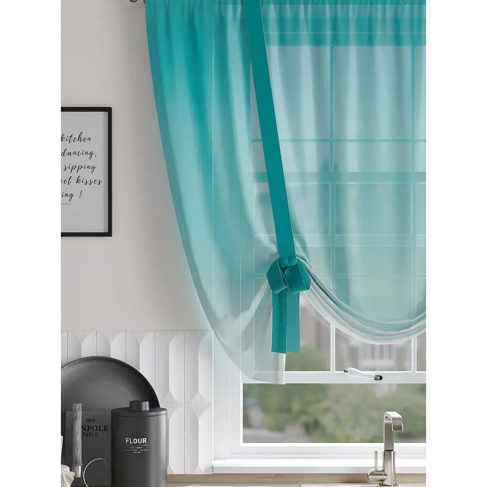 Фото 2 Тюль на шторной ленте At Home Арневирс 150x150 см цвет белый Фото 2 Тюль на шторной ленте At Home Арневирс 150x150 см цвет белый