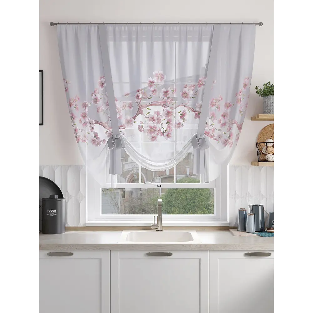 Фото 3 Тюль на шторной ленте At Home Менкриат 150x150 см цвет светло-серый Фото 3 Тюль на шторной ленте At Home Менкриат 150x150 см цвет светло-серый