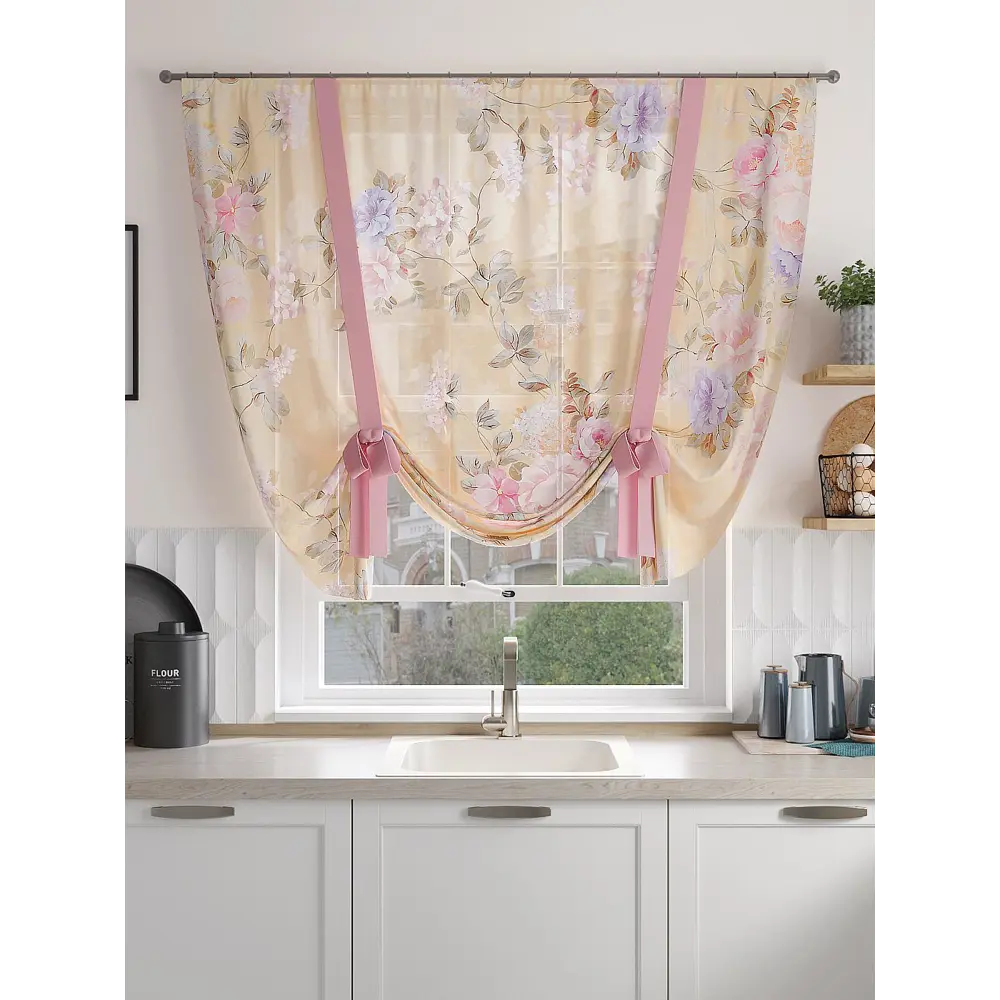 Фото 3 Тюль на шторной ленте At Home Рантевирс 150x150 см цвет белый