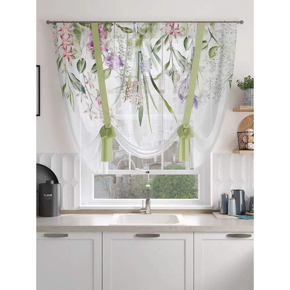 Фото 3 Тюль на шторной ленте At Home Тенвирас 150x150 см цвет белый Фото 3 Тюль на шторной ленте At Home Тенвирас 150x150 см цвет белый