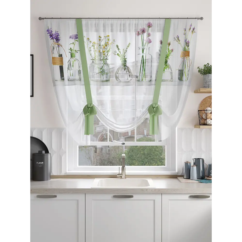 Фото 3 Тюль на шторной ленте At Home Кентвиар 150x150 см цвет белый Фото 3 Тюль на шторной ленте At Home Кентвиар 150x150 см цвет белый