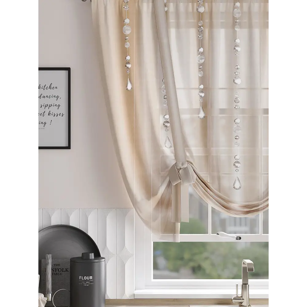 Фото 2 Тюль на шторной ленте At Home Симанвиал 150x150 см цвет белый Фото 2 Тюль на шторной ленте At Home Симанвиал 150x150 см цвет белый