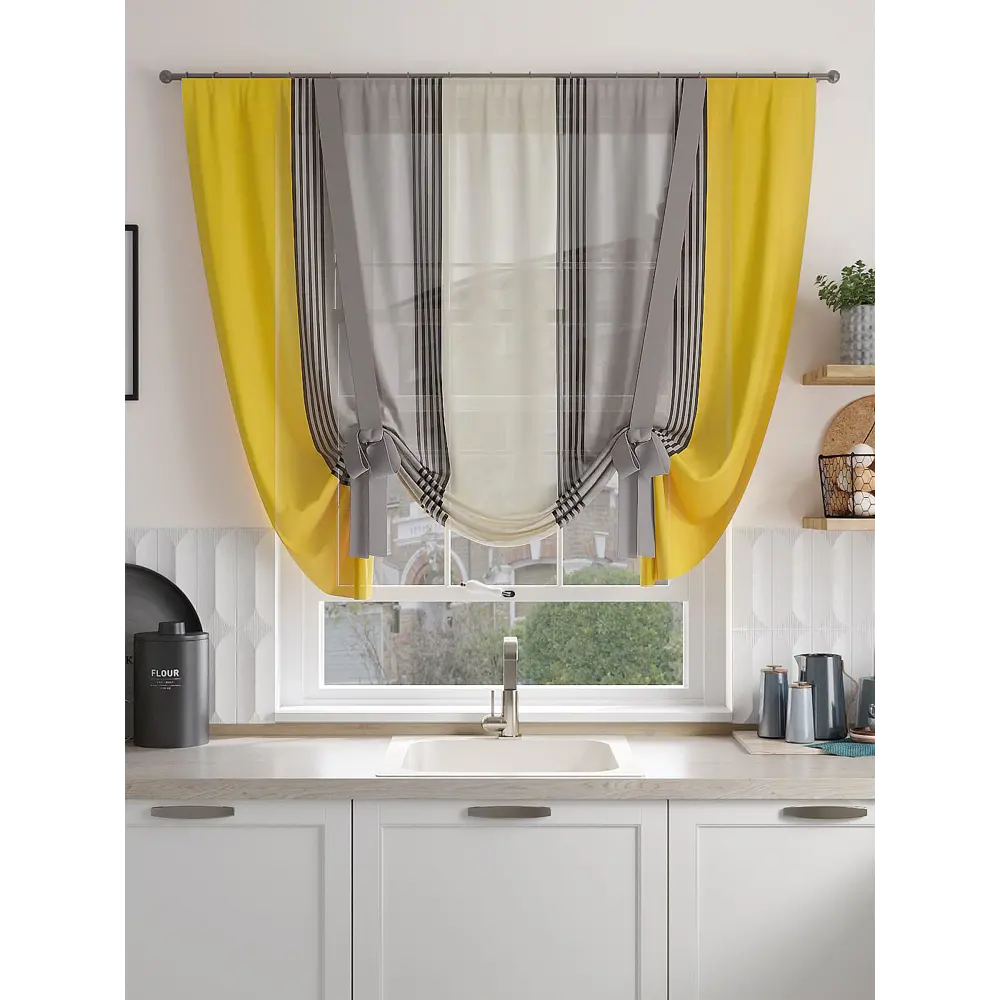 Фото 3 Тюль на шторной ленте At Home Маривиорс 150x150 см цвет бежевый Фото 3 Тюль на шторной ленте At Home Маривиорс 150x150 см цвет бежевый