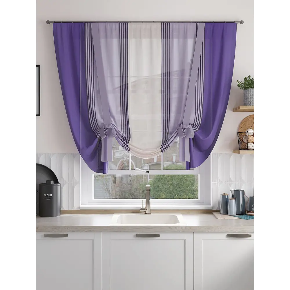 Фото 3 Тюль на шторной ленте At Home Лирафион 150x150 см цвет бежевый Фото 3 Тюль на шторной ленте At Home Лирафион 150x150 см цвет бежевый