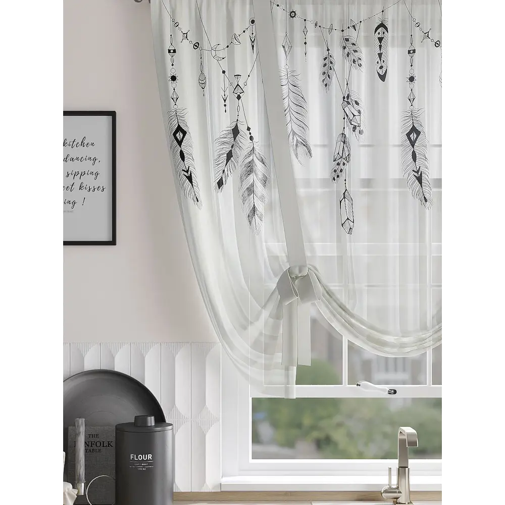 Фото 2 Тюль на шторной ленте At Home Фанвиолс 150x150 см цвет белый Фото 2 Тюль на шторной ленте At Home Фанвиолс 150x150 см цвет белый