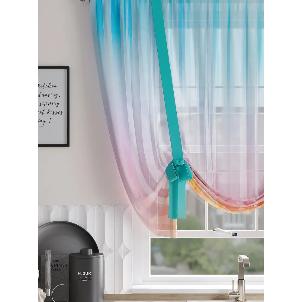 Фото 2 Тюль на шторной ленте At Home Риктанвис 150x150 см цвет розовый Фото 2 Тюль на шторной ленте At Home Риктанвис 150x150 см цвет розовый