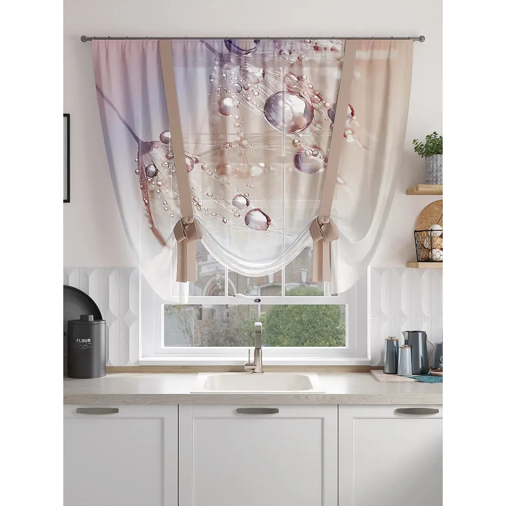 Фото 3 Тюль на шторной ленте At Home Миливанс 150x150 см цвет белый Фото 3 Тюль на шторной ленте At Home Миливанс 150x150 см цвет белый