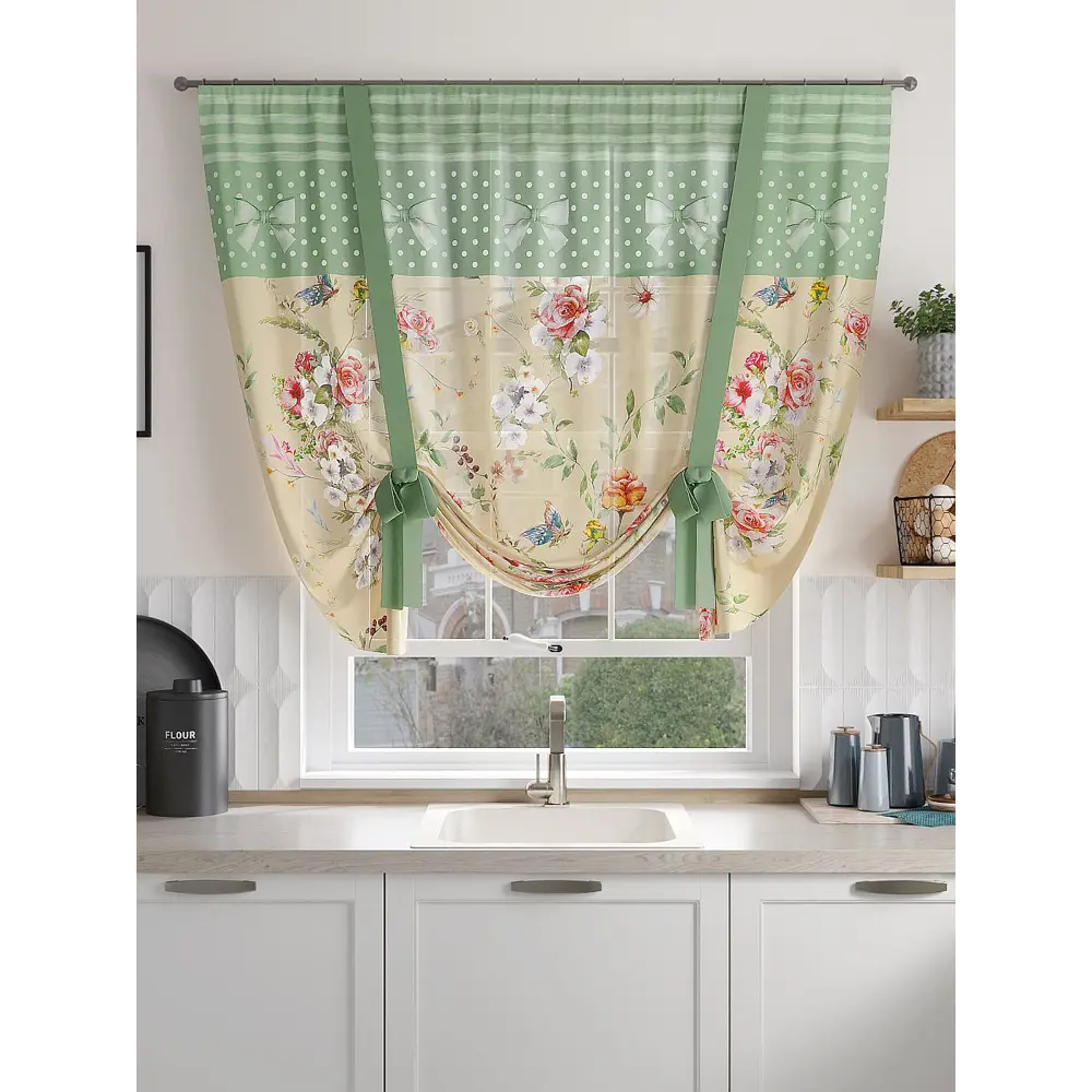 Фото 3 Тюль на шторной ленте At Home Лорфирос 150x150 см цвет бежевый Фото 3 Тюль на шторной ленте At Home Лорфирос 150x150 см цвет бежевый