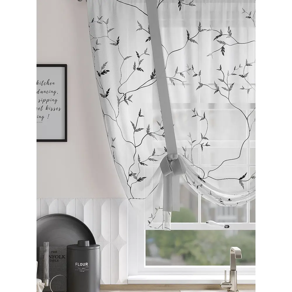 Фото 2 Тюль на шторной ленте At Home Риликонс 150x150 см цвет белый Фото 2 Тюль на шторной ленте At Home Риликонс 150x150 см цвет белый