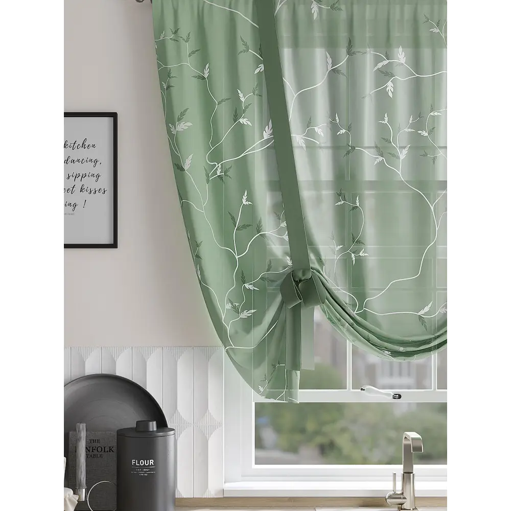 Фото 2 Тюль на шторной ленте At Home Лонквиар 150x150 см цвет белый Фото 2 Тюль на шторной ленте At Home Лонквиар 150x150 см цвет белый