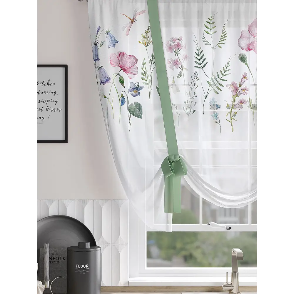 Фото 2 Тюль на шторной ленте At Home Флакрит 150x150 см цвет белый Фото 2 Тюль на шторной ленте At Home Флакрит 150x150 см цвет белый