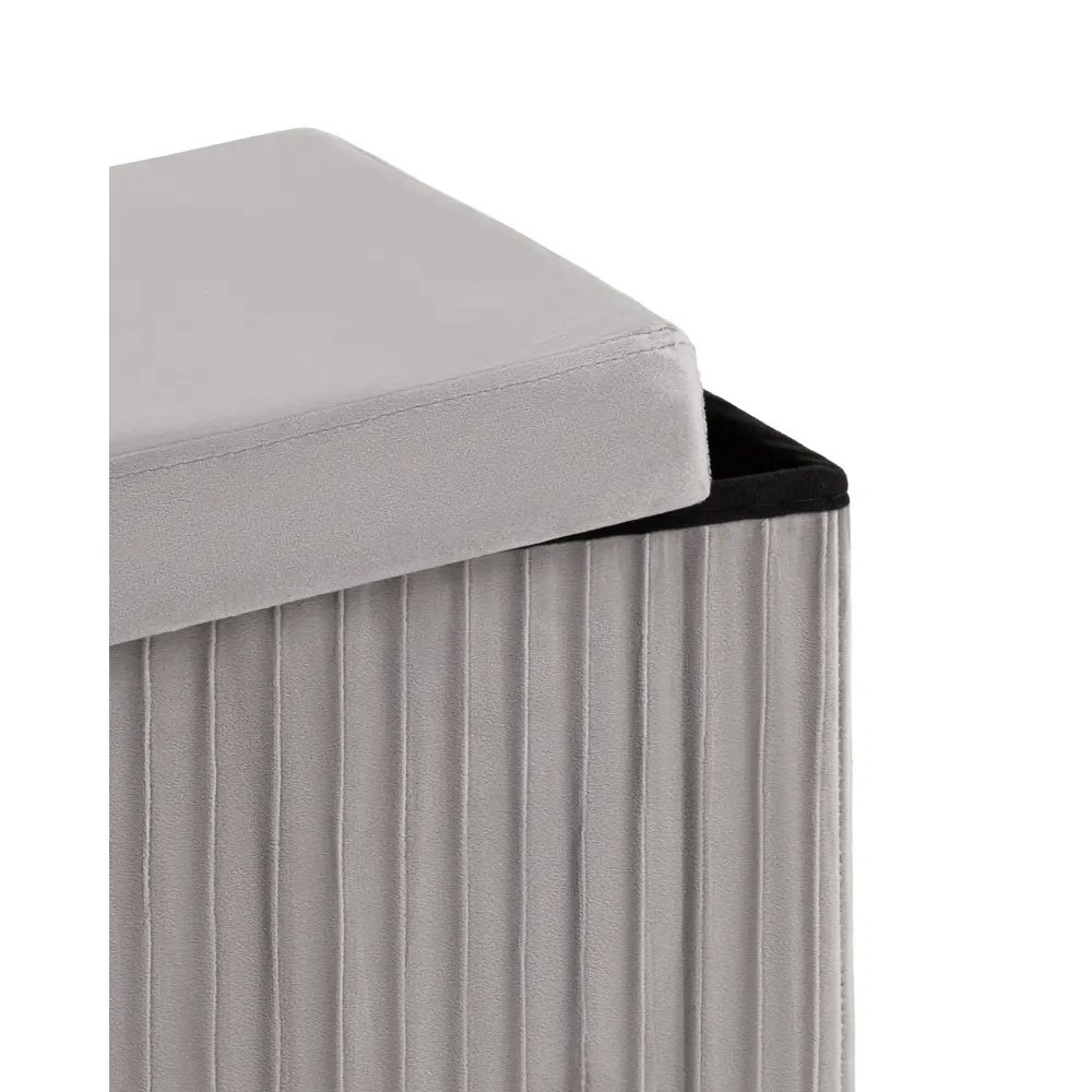 Фото 5 Пуф велюр складной с ящиком Stool Group HS15-F12 V15 BOX, 38x38 см, цвет серый Фото 5 Пуф велюр складной с ящиком Stool Group HS15-F12 V15 BOX, 38x38 см, цвет серый