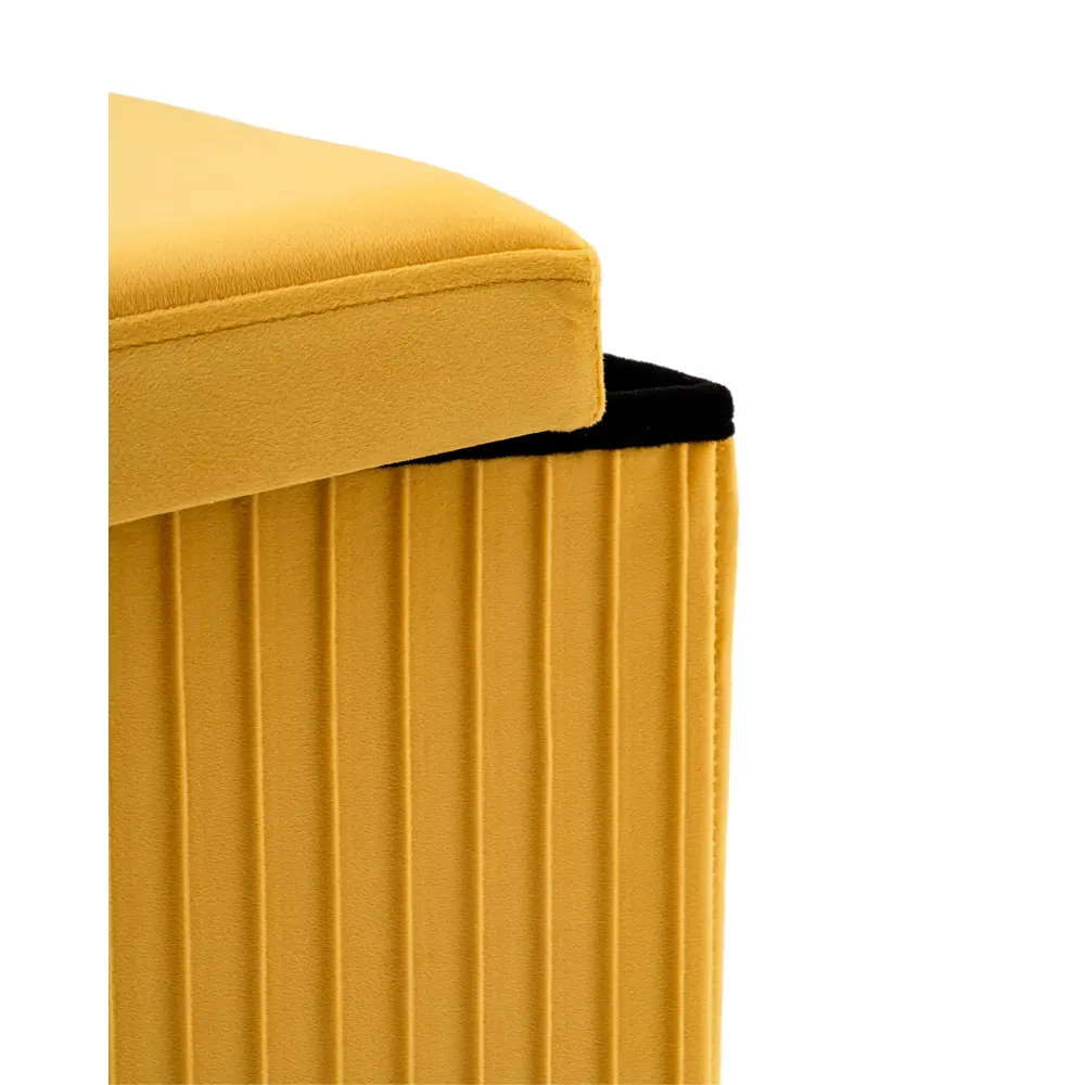 Фото Пуф велюр складной с ящиком Stool Group HS15-F12 V20, 38x38 см, цвет жёлтый