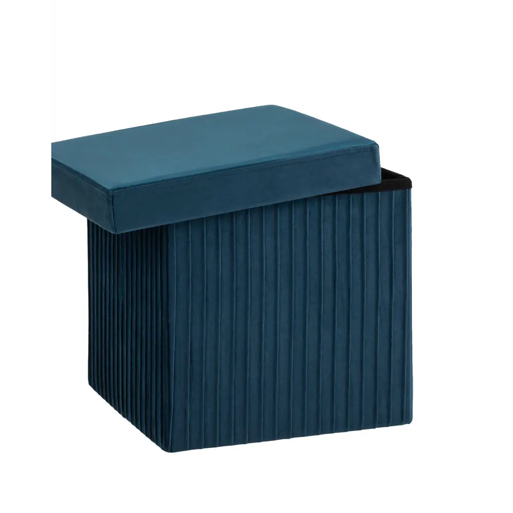 Фото 5 Пуф велюр складной с ящиком Stool Group HS15-F12 V70 BOX, 38x38 см, цвет синий Фото 5 Пуф велюр складной с ящиком Stool Group HS15-F12 V70 BOX, 38x38 см, цвет синий
