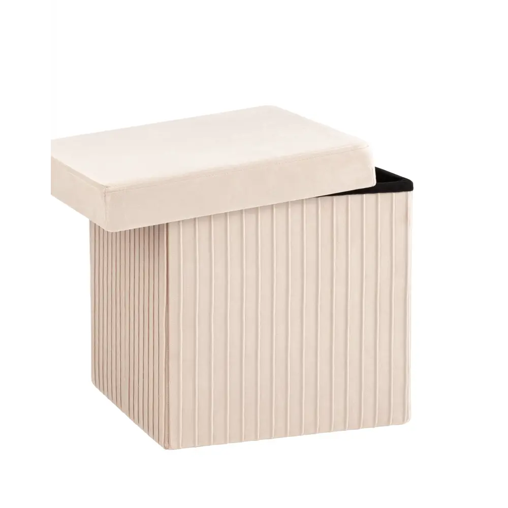 Фото Пуф велюр складной с ящиком Stool Group HS15-F12 V6 BOX2, 38x38 см, цвет бежевый Фото Пуф велюр складной с ящиком Stool Group HS15-F12 V6 BOX2, 38x38 см, цвет бежевый
