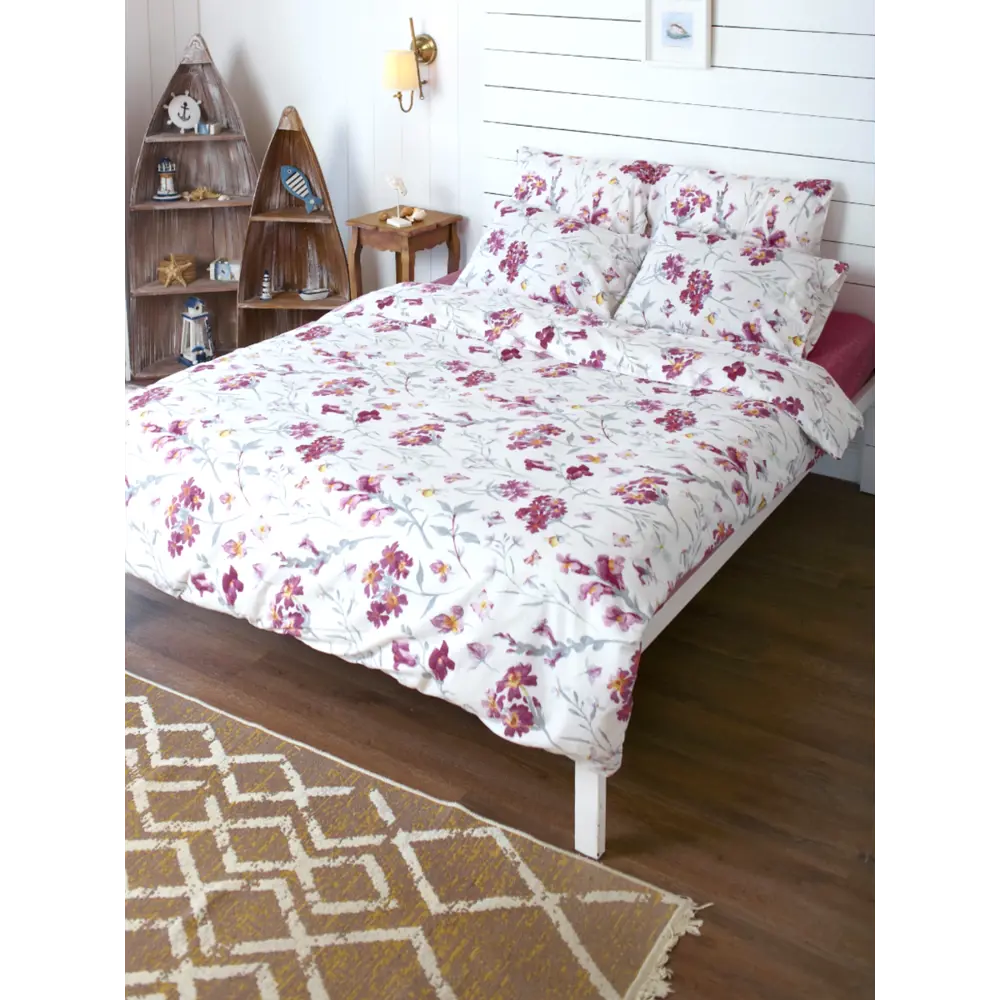 Фото 4 Комплект постельного белья евро Tm Textile Сад FL_035, цвет разноцветный Фото 4 Комплект постельного белья евро Tm Textile Сад FL_035, цвет разноцветный