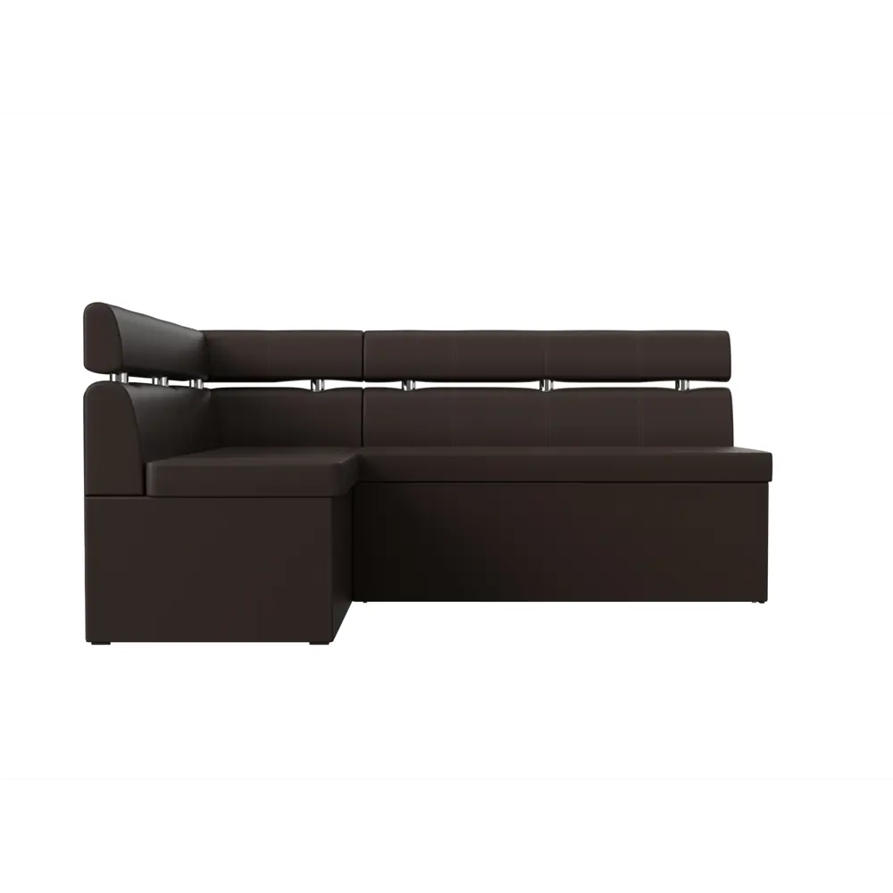 Фото 2 Диван кухонный угловой Классик левый угол Лига диванов 118001L 192x90x121 см экокожа цвет коричневый