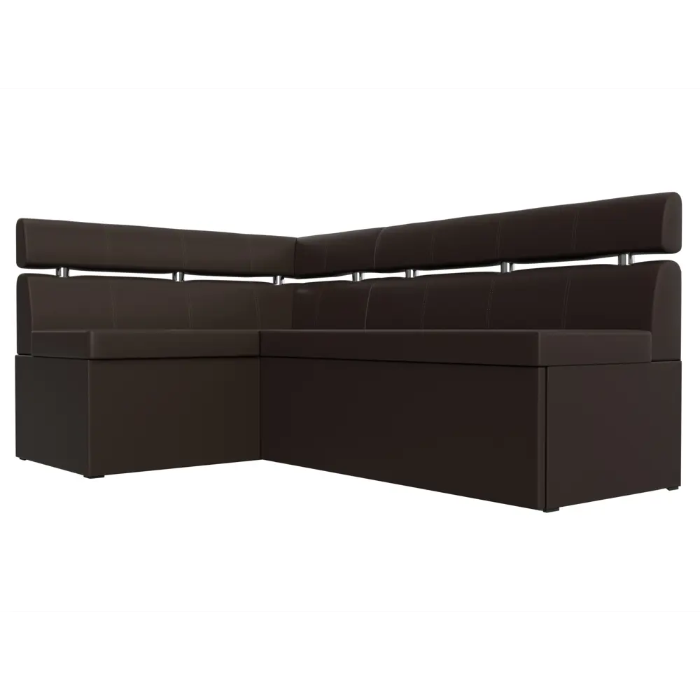 Фото 4 Диван кухонный угловой Классик левый угол Лига диванов 118001L 192x90x121 см экокожа цвет коричневый