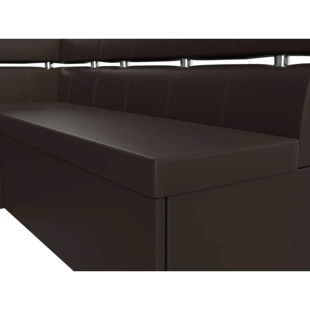 Фото 7 Диван кухонный угловой Классик левый угол Лига диванов 118001L 192x90x121 см экокожа цвет коричневый