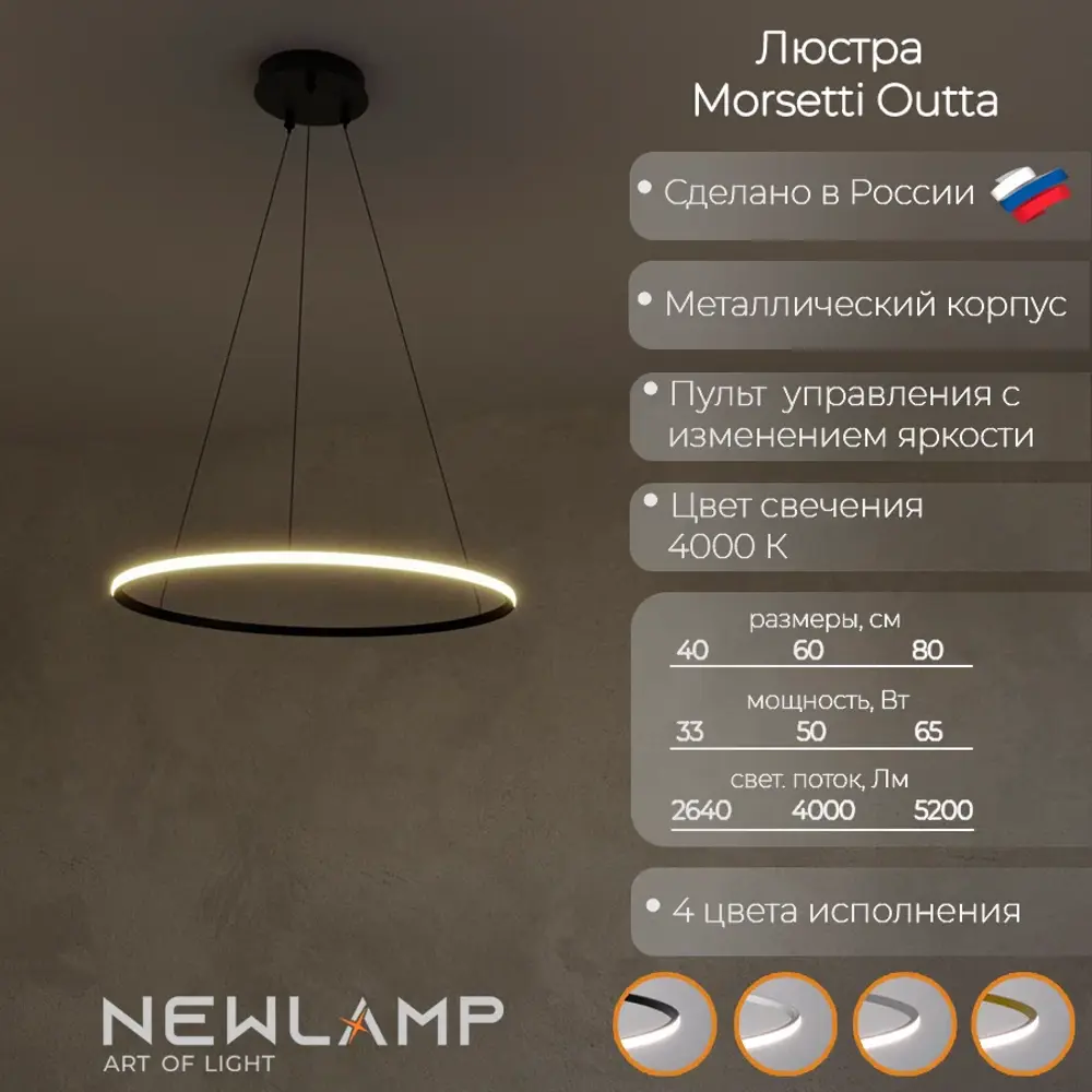 Фото 2 Люстра подвесная светодиодная Newlamp Morsetti 206403 с пультом управления 14 м² регулируемый белый свет цвет белый Фото 2 Люстра подвесная светодиодная Newlamp Morsetti 206403 с пультом управления 14 м² регулируемый белый свет цвет белый