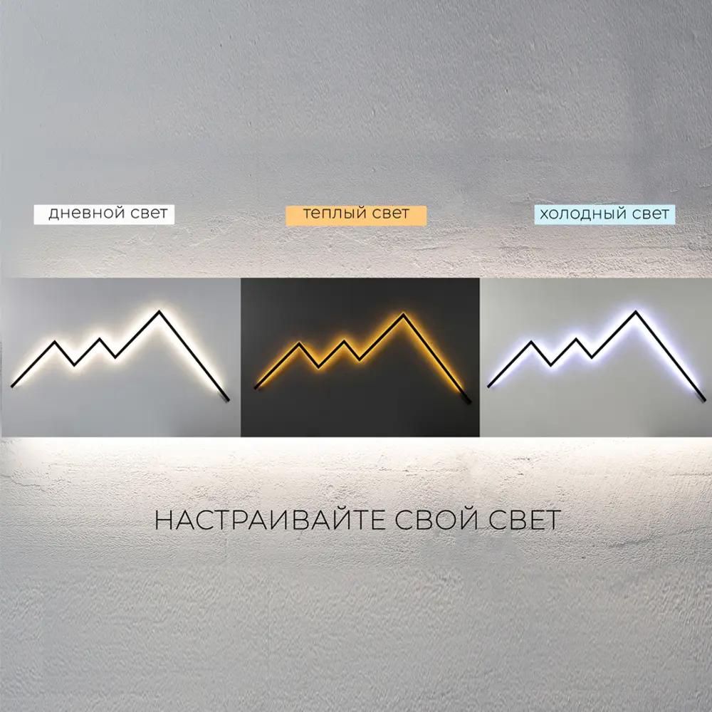 Фото 4 Настенный светильник светодиодный Newlamp Luminosa с пультом управления регулируемый белый свет цвет серебро Фото 4 Настенный светильник светодиодный Newlamp Luminosa с пультом управления регулируемый белый свет цвет серебро