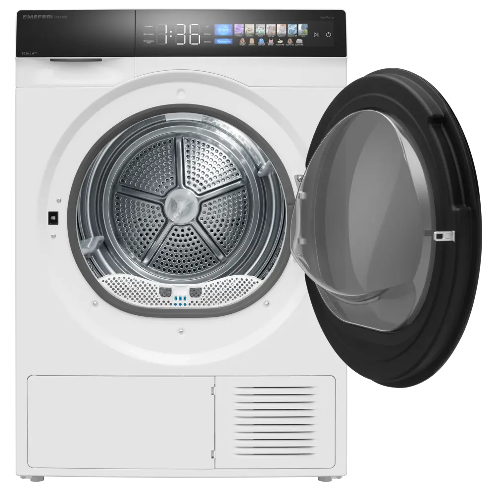 Фото 11 Сушильная машина Meferi MDR1016WH HP COMFORT с инвертором и тепловым насосом 50x85x56 цвет белый Фото 11 Сушильная машина Meferi MDR1016WH HP COMFORT с инвертором и тепловым насосом 50x85x56 цвет белый