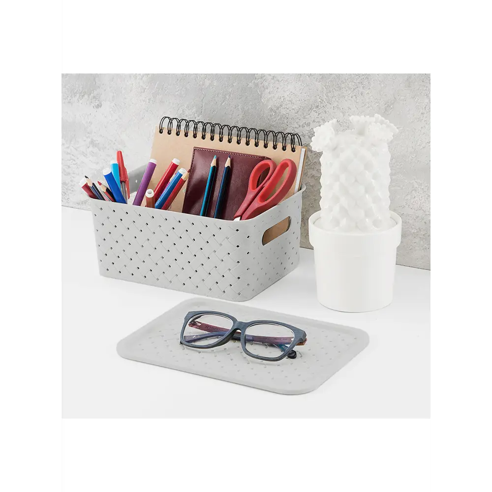 Фото 5 Корзина El Casa 811948+4 25.50x26.50x36.50 см полипропилен цвет светло-серый/серый 4 шт Фото 5 Корзина El Casa 811948+4 25.50x26.50x36.50 см полипропилен цвет светло-серый/серый 4 шт