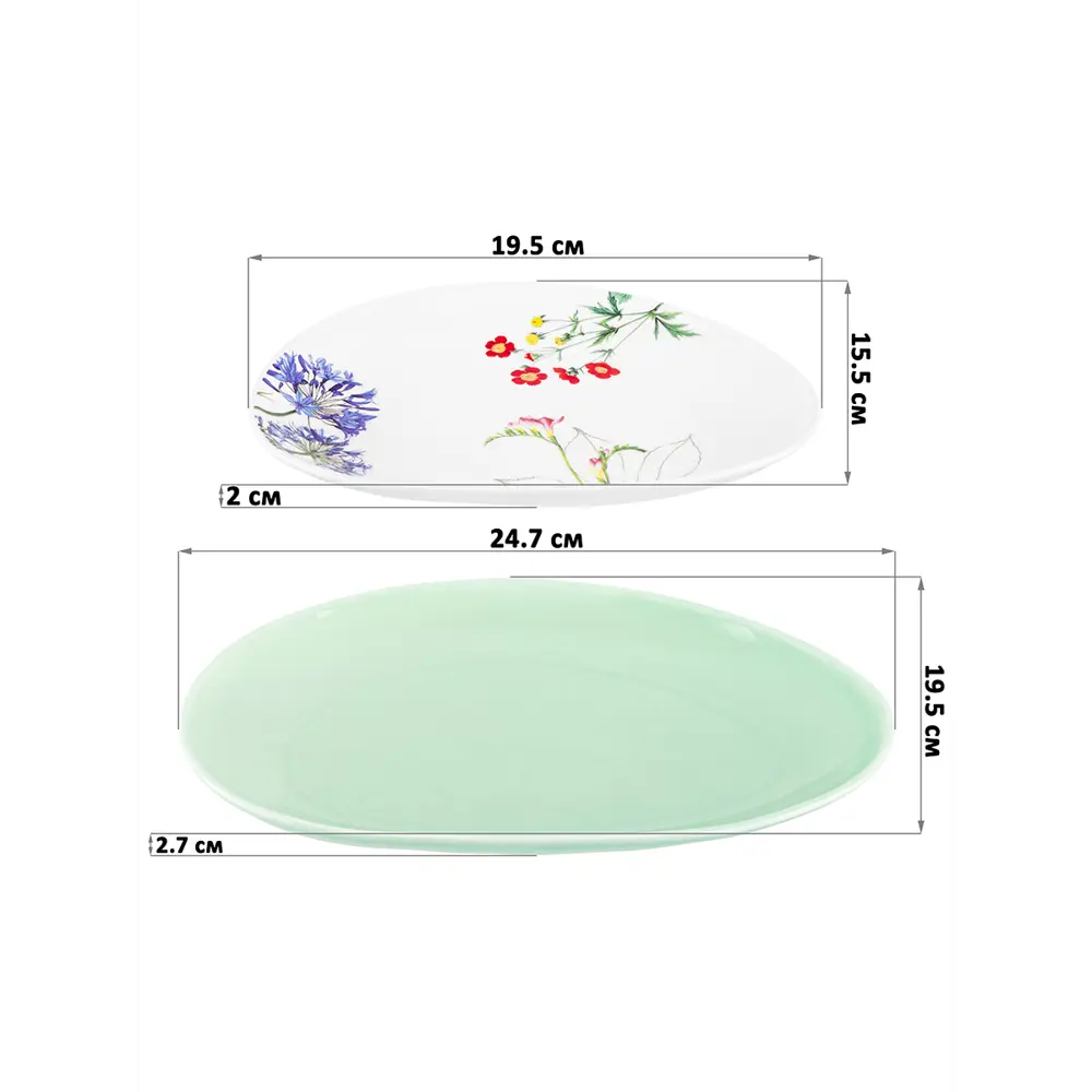 Фото 2 Блюдо сервировочное Elan Gallery Ботанический атлас 15.5x19.5 см фарфор цвет белый/синий/красный/зеленый/желтый Фото 2 Блюдо сервировочное Elan Gallery Ботанический атлас 15.5x19.5 см фарфор цвет белый/синий/красный/зеленый/желтый