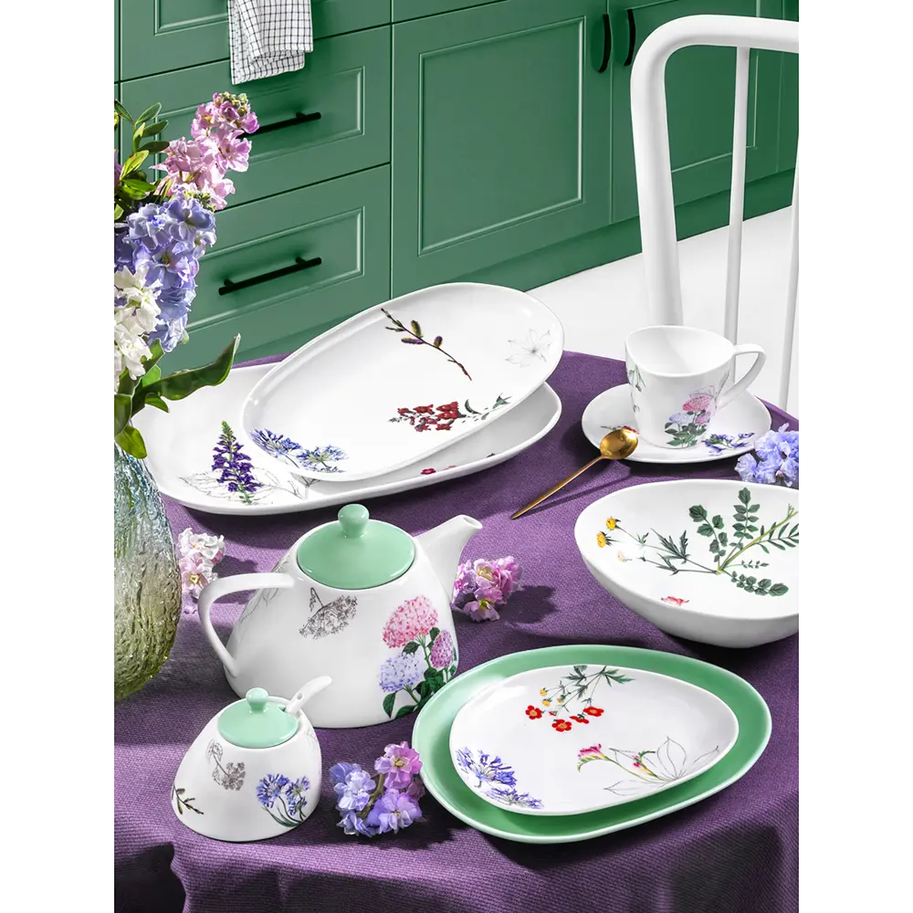 Фото 9 Блюдо сервировочное Elan Gallery Ботанический атлас 15.5x19.5 см фарфор цвет белый/синий/красный/зеленый/желтый Фото 9 Блюдо сервировочное Elan Gallery Ботанический атлас 15.5x19.5 см фарфор цвет белый/синий/красный/зеленый/желтый