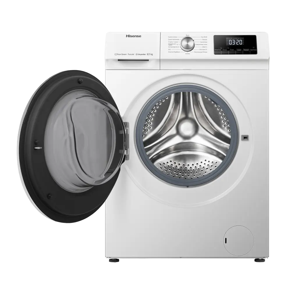 Фото 4 Стиральная машина Hisense Wdqa8014vm 59.5x84.5x51см 8 кг цвет белый Фото 4 Стиральная машина Hisense Wdqa8014vm 59.5x84.5x51см 8 кг цвет белый