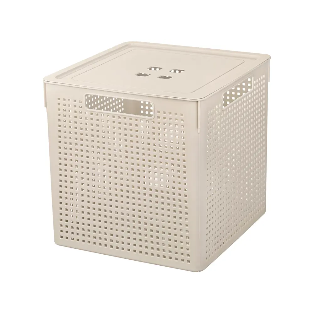 Фото 5 Корзина для хранения 29.4x29.4x30 см Violet Лофт полипропилен цвет светлый орех Фото 5 Корзина для хранения 29.4x29.4x30 см Violet Лофт полипропилен цвет светлый орех