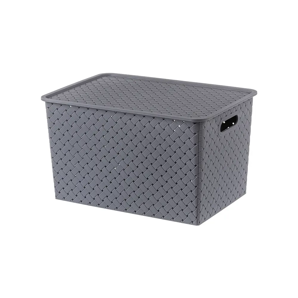 Фото 2 Корзина Violet 811949 24.50x20.50x35 см полипропилен цвет серый 1 шт Фото 2 Корзина Violet 811949 24.50x20.50x35 см полипропилен цвет серый 1 шт