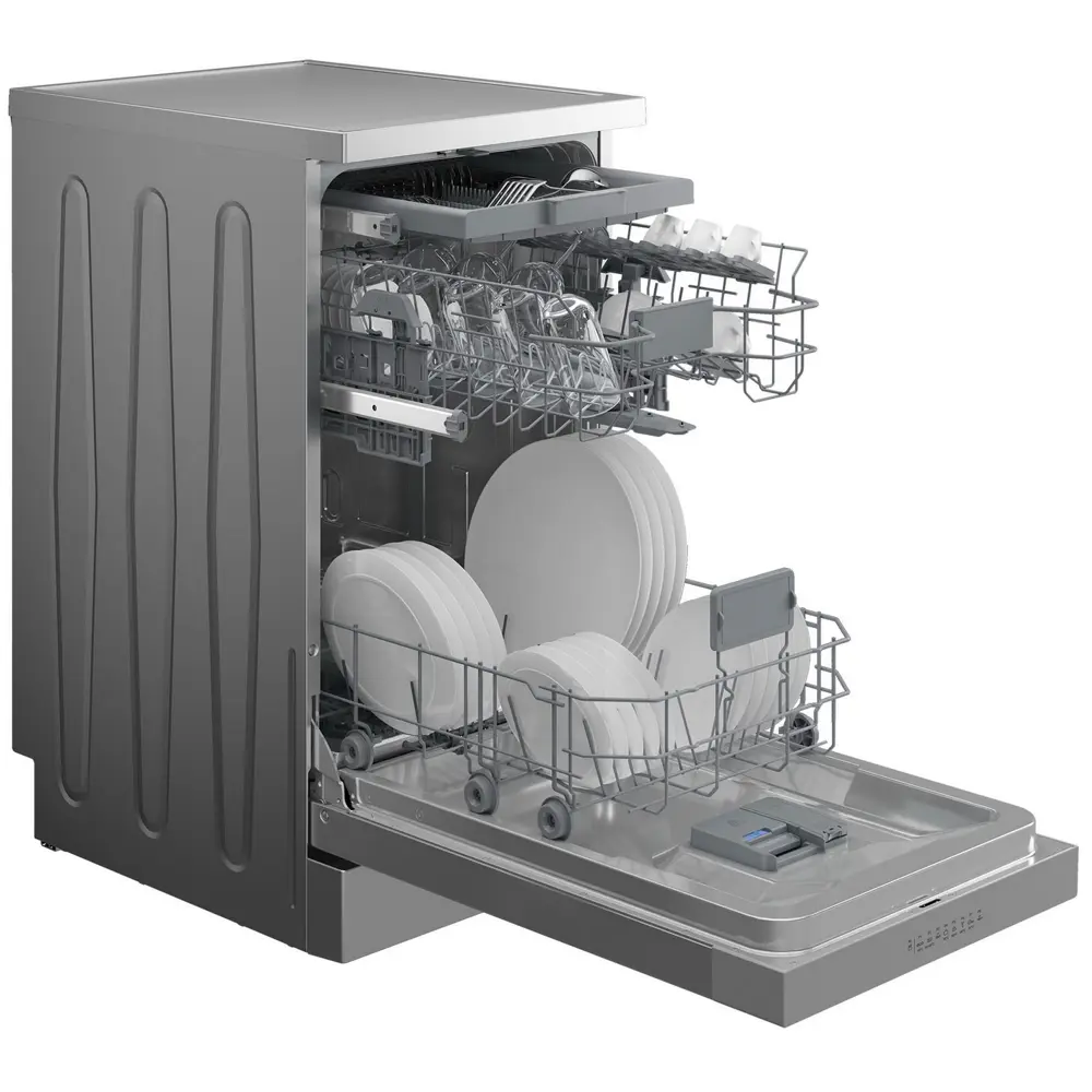 Фото 4 Отдельностоящая посудомоечная машина Hotpoint HFS 2C85 DW X 44.8 см 8 программ цвет серебристый