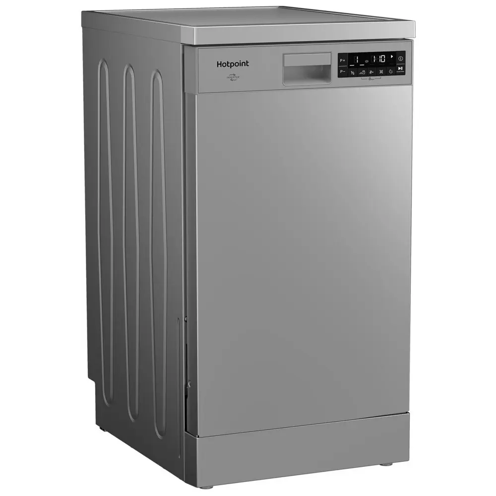 Фото 2 Отдельностоящая посудомоечная машина Hotpoint HFS 2C85 DW X 44.8 см 8 программ цвет серебристый