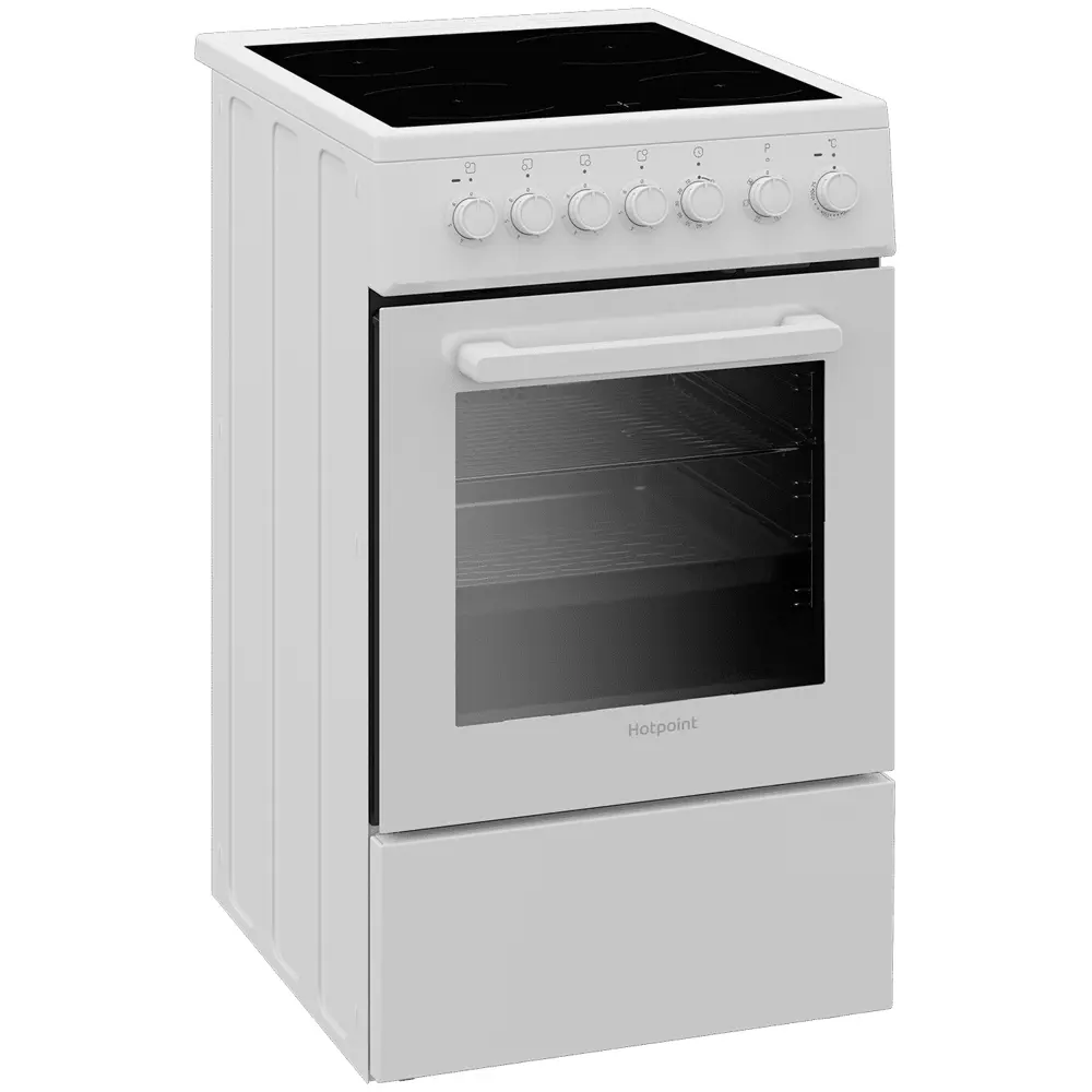 Фото 4 Электрическая плита с духовкой Hotpoint 490126 50x85x60 см цвет белый Фото 4 Электрическая плита с духовкой Hotpoint 490126 50x85x60 см цвет белый