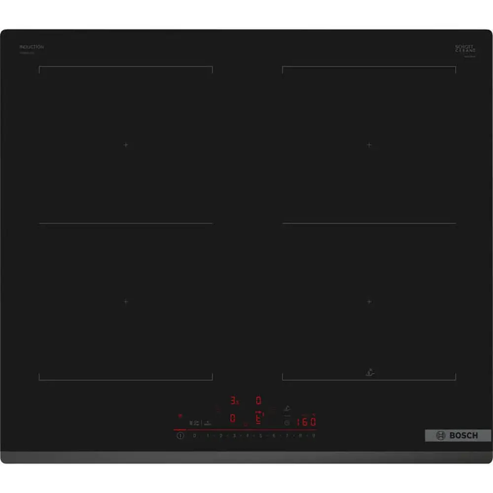 Фото Индукционная варочная панель Bosch HMIL6W PVQ631HC1E 59.2 см 4 конфорки цвет черный Фото Индукционная варочная панель Bosch HMIL6W PVQ631HC1E 59.2 см 4 конфорки цвет черный