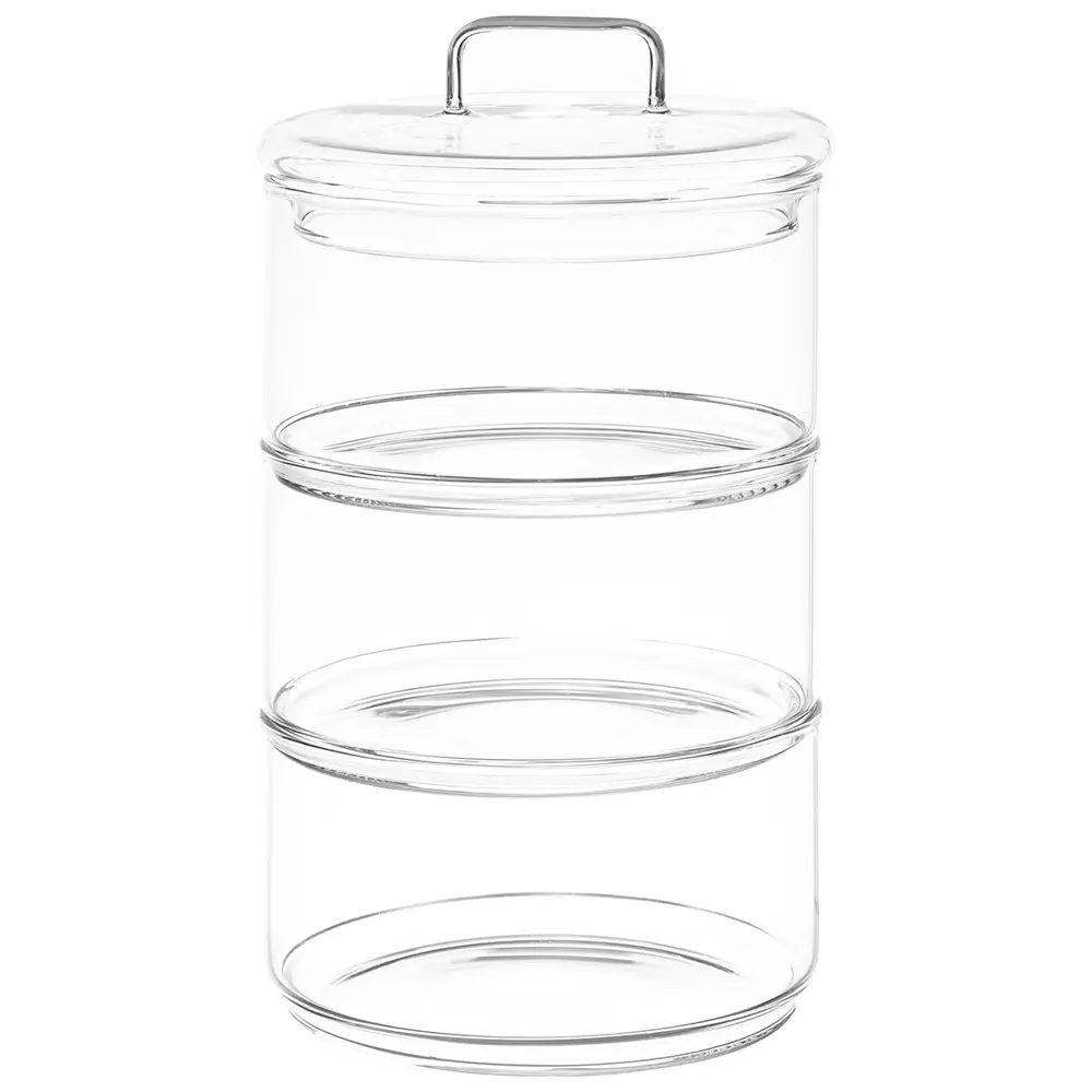 Фото 7 Банка для сыпучих продуктов 3 секции Elan gallery Crystal glass 0.4 л стекло цвет прозрачный Фото 7 Банка для сыпучих продуктов 3 секции Elan gallery Crystal glass 0.4 л стекло цвет прозрачный